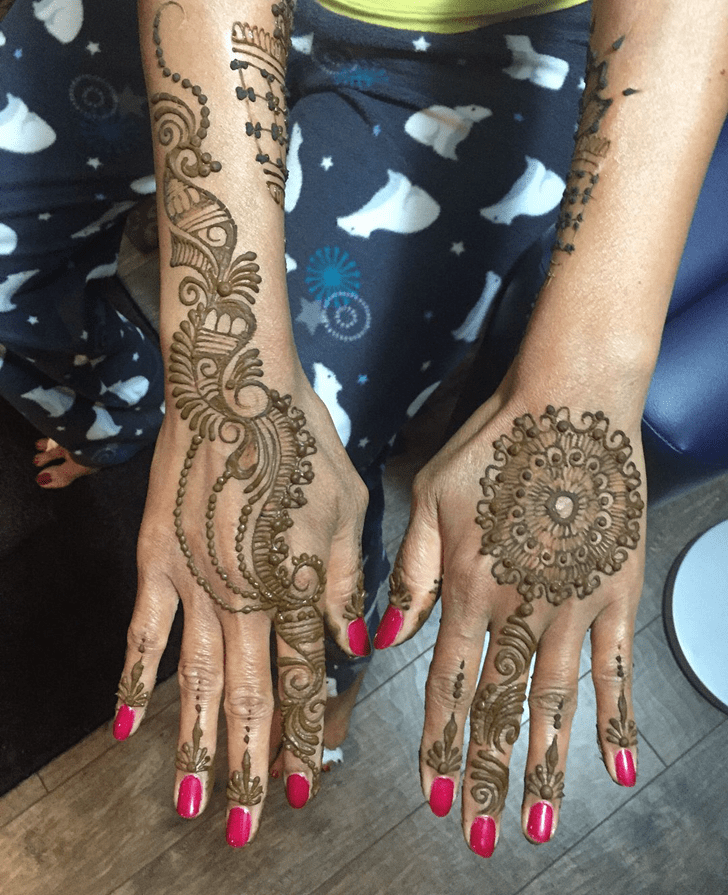 Gorgeous Engagement Henna Design