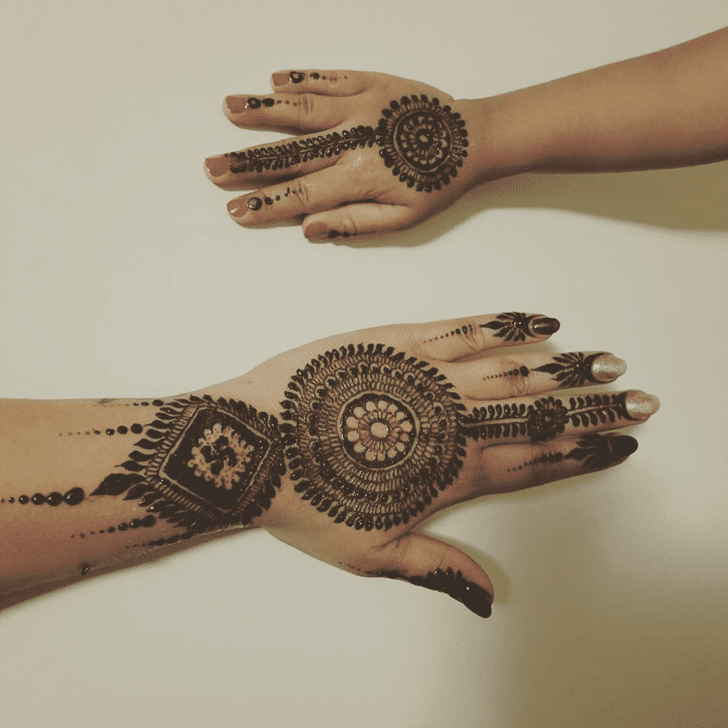 Marvelous Engagement Henna Design
