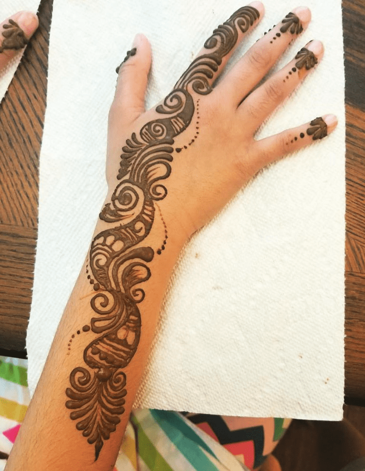 Pleasing Engagement Henna Design