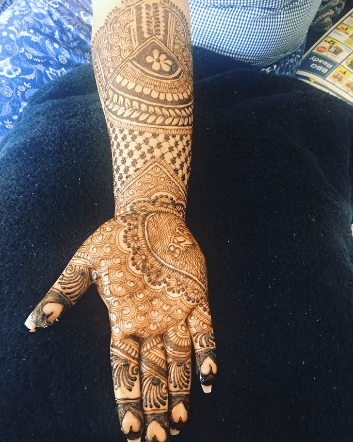 Resplendent Engagement Henna Design