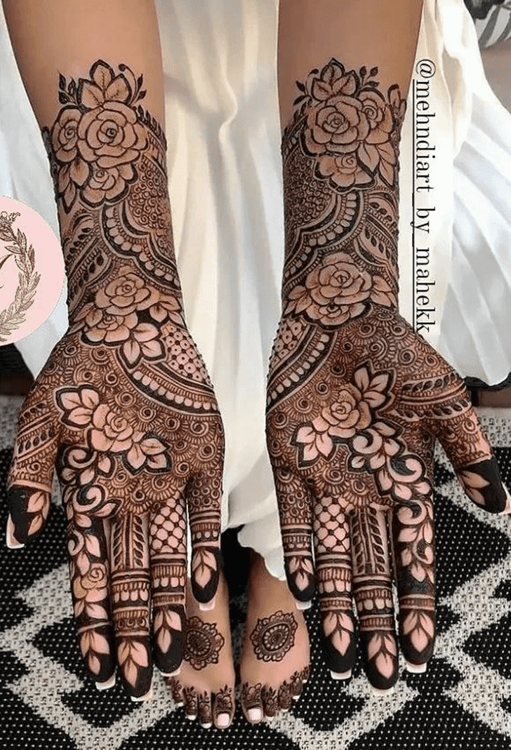 Beauteous Engagment Henna Design