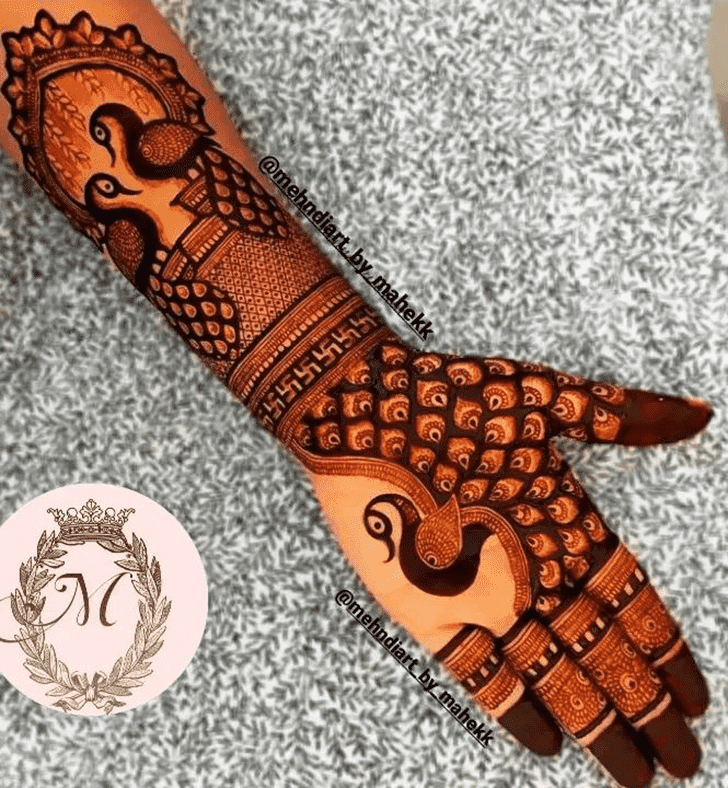 Bewitching Engagment Henna Design