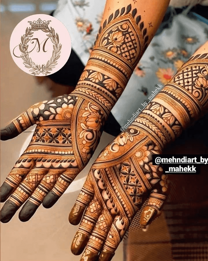 Captivating Engagment Henna Design