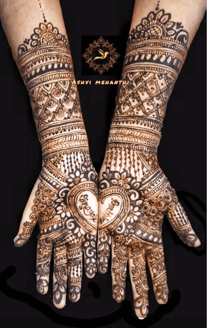 Delicate Engagment Henna Design