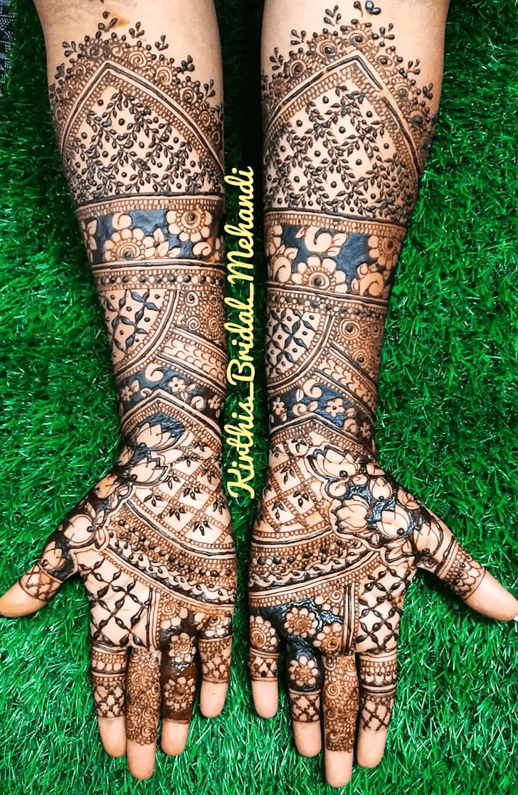 Delightful Engagment Henna Design