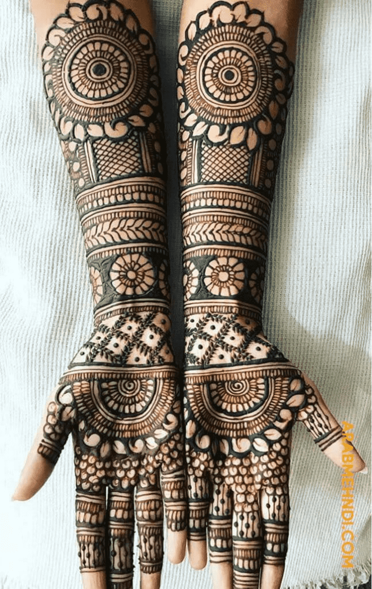 Enthralling Engagment Henna Design