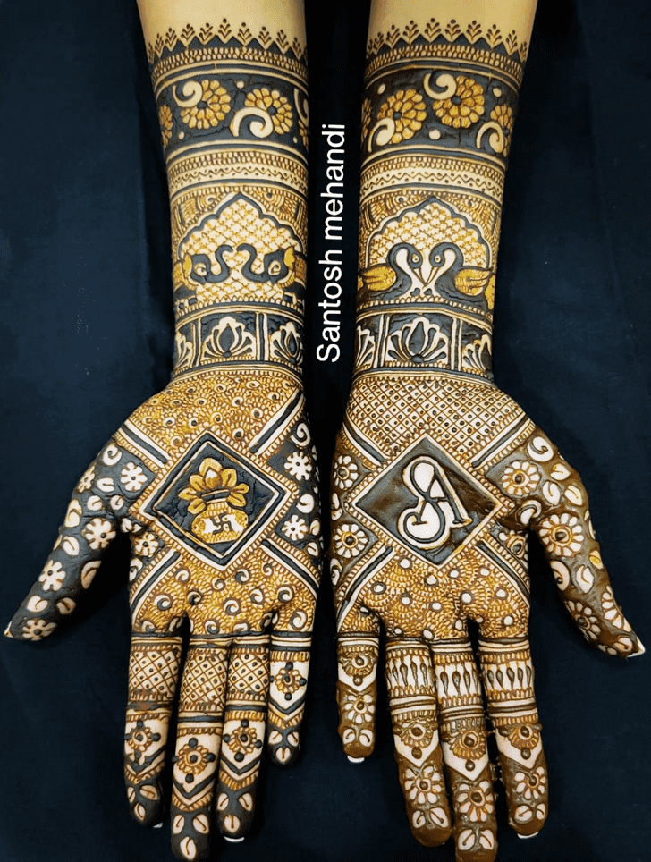 Fine Engagment Henna Design