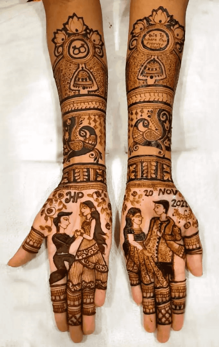Inviting Engagment Henna Design