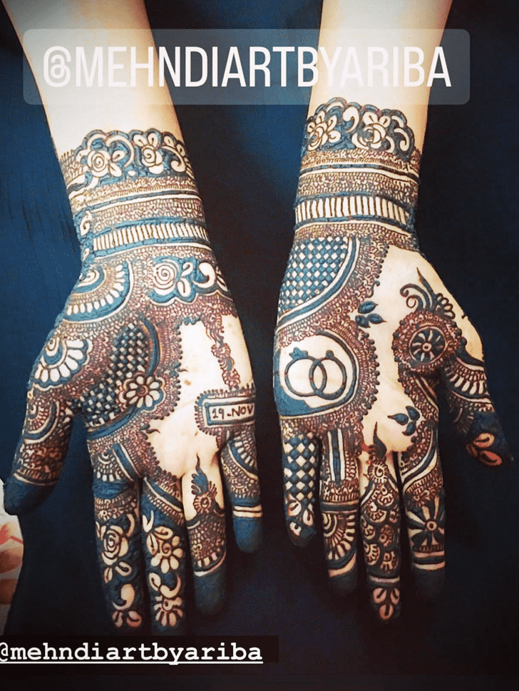 Mesmeric Engagment Henna Design