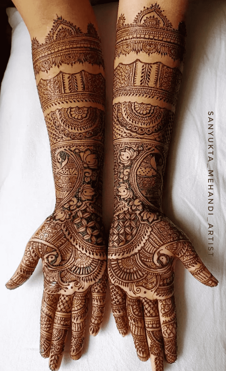 Pleasing Engagment Henna Design