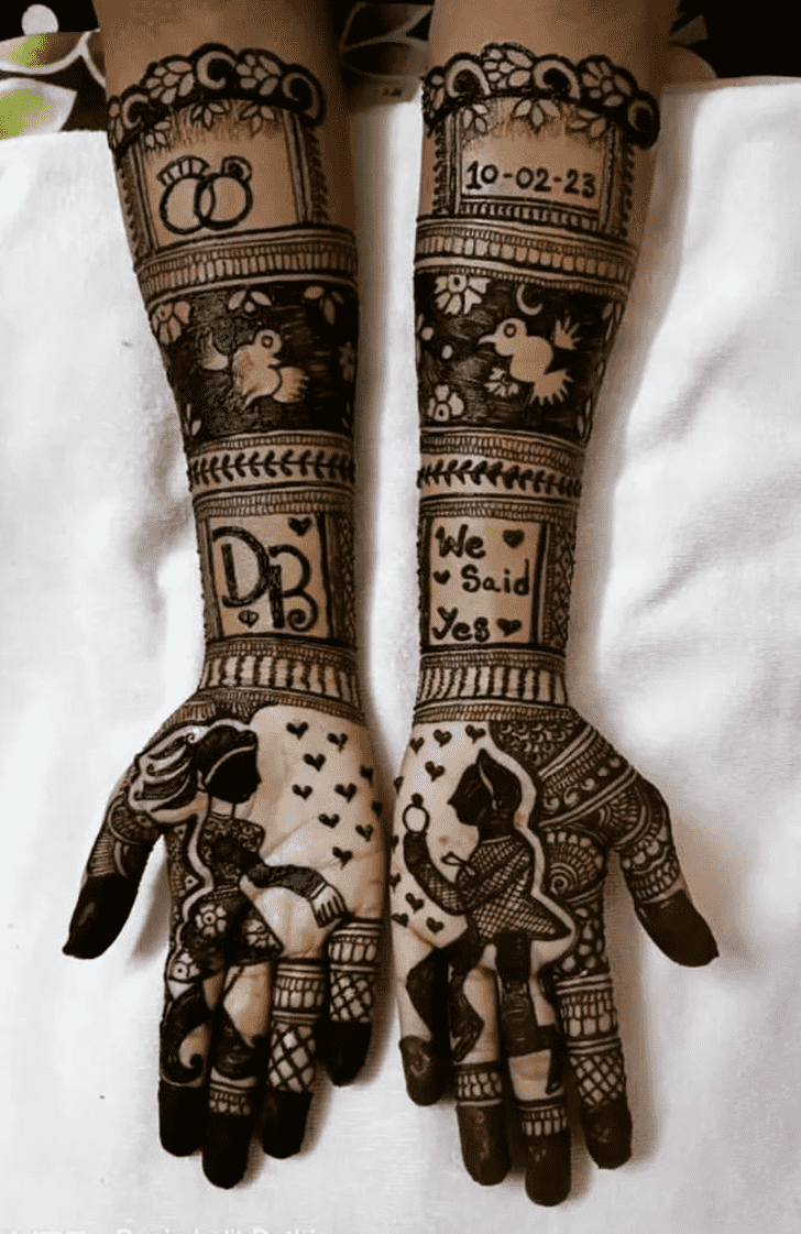 Pretty Engagment Henna Design