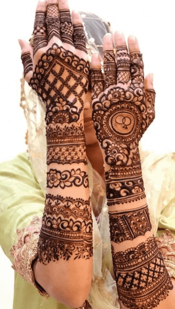 Splendid Engagment Henna Design