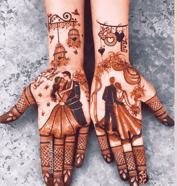 Graceful Epic Henna design