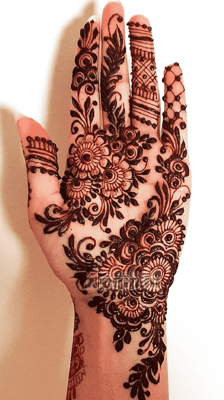 Pleasing Fancy Henna Design