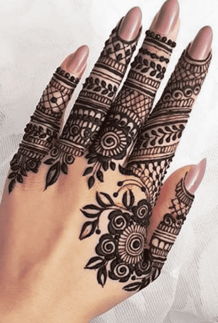 Appealing Hand Finger Mehndi Design