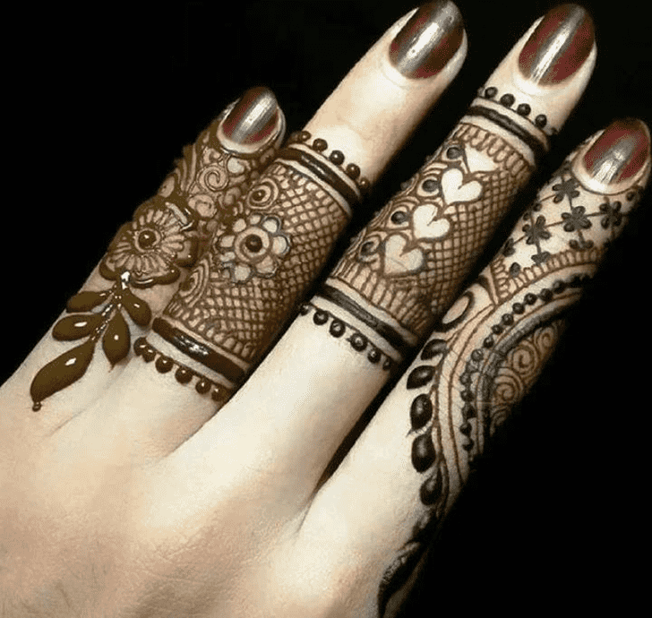 Hand Finger Hand Finger Mehndi Design