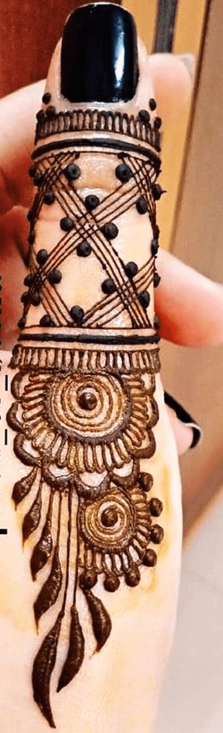 Shapely Hand Finger Mehndi Design