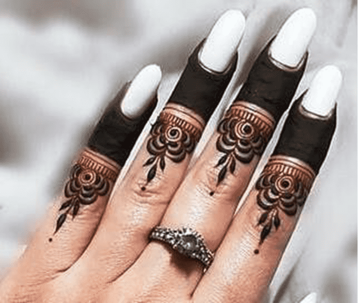 Splendid Hand Finger Mehndi Design