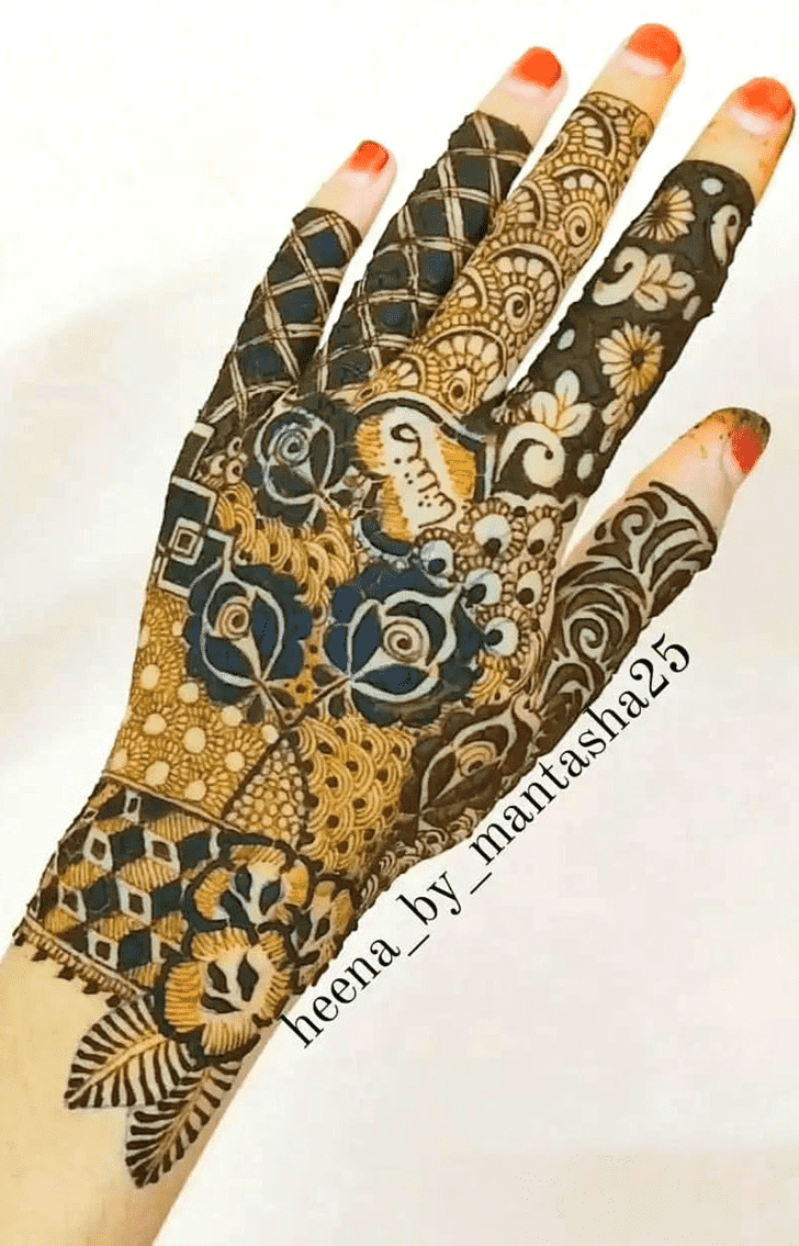 Comely Flowery Mehndi Design