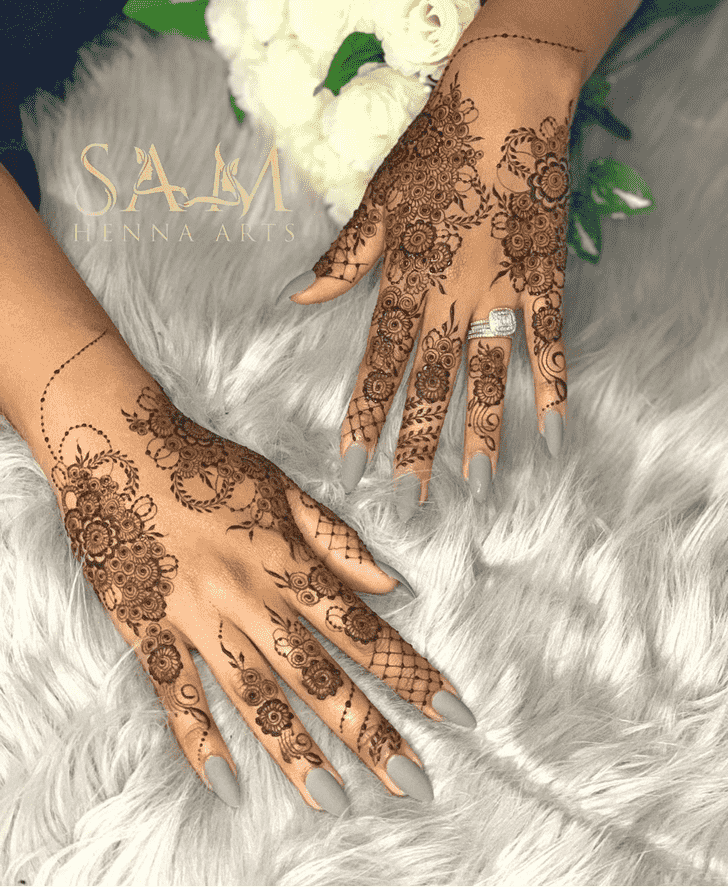 Adorable Floral Henna Design