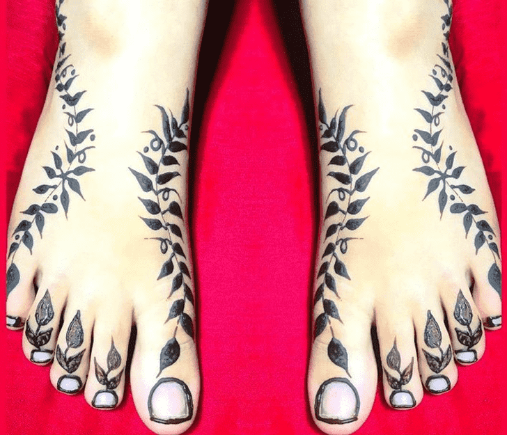 Excellent Foot Henna Design