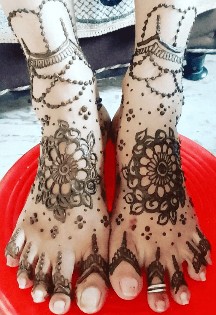 Awesome Foot Henna Design