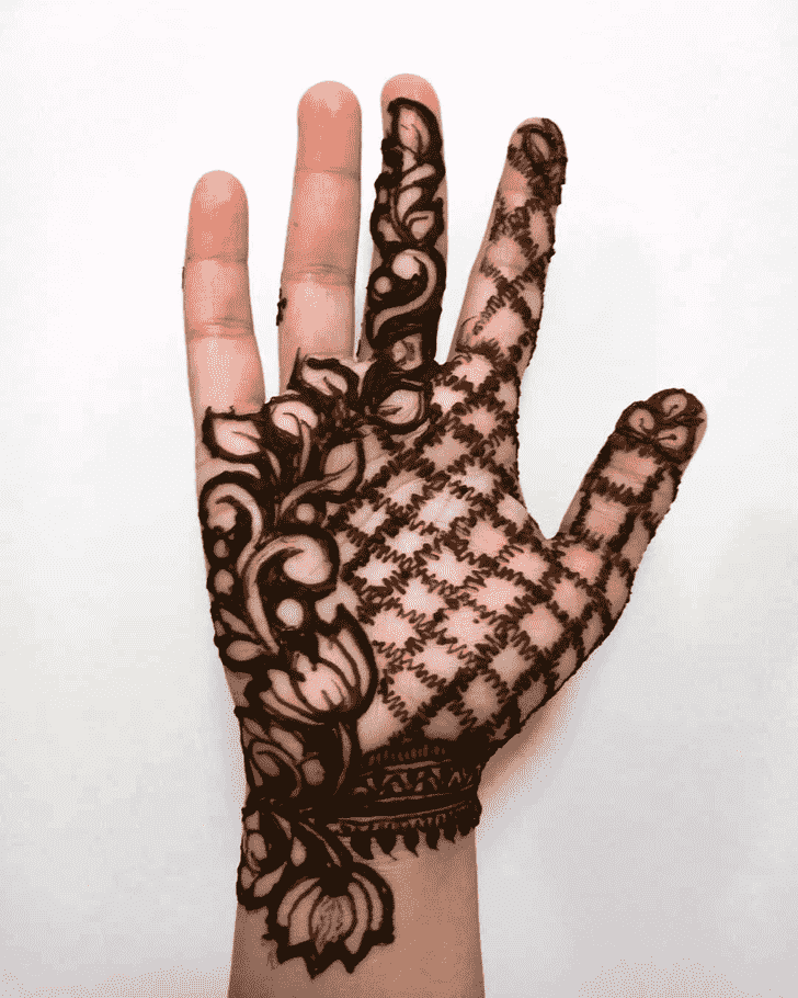 Appealing Front Hand Henna Design