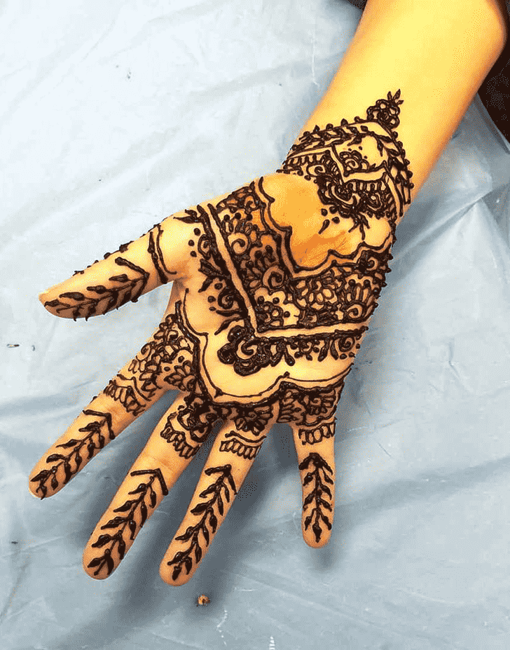 Captivating Front Hand Henna Design