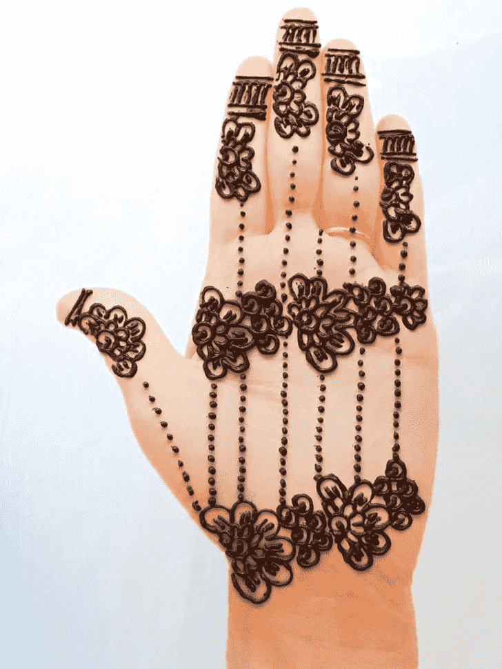 Delicate Front Hand Henna Design