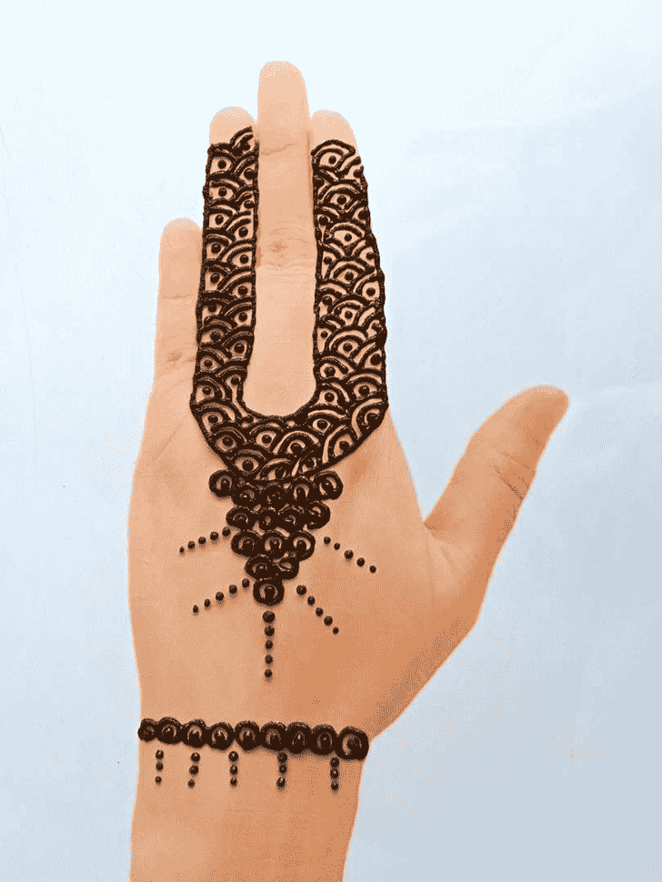 Delightful Front Hand Henna Design