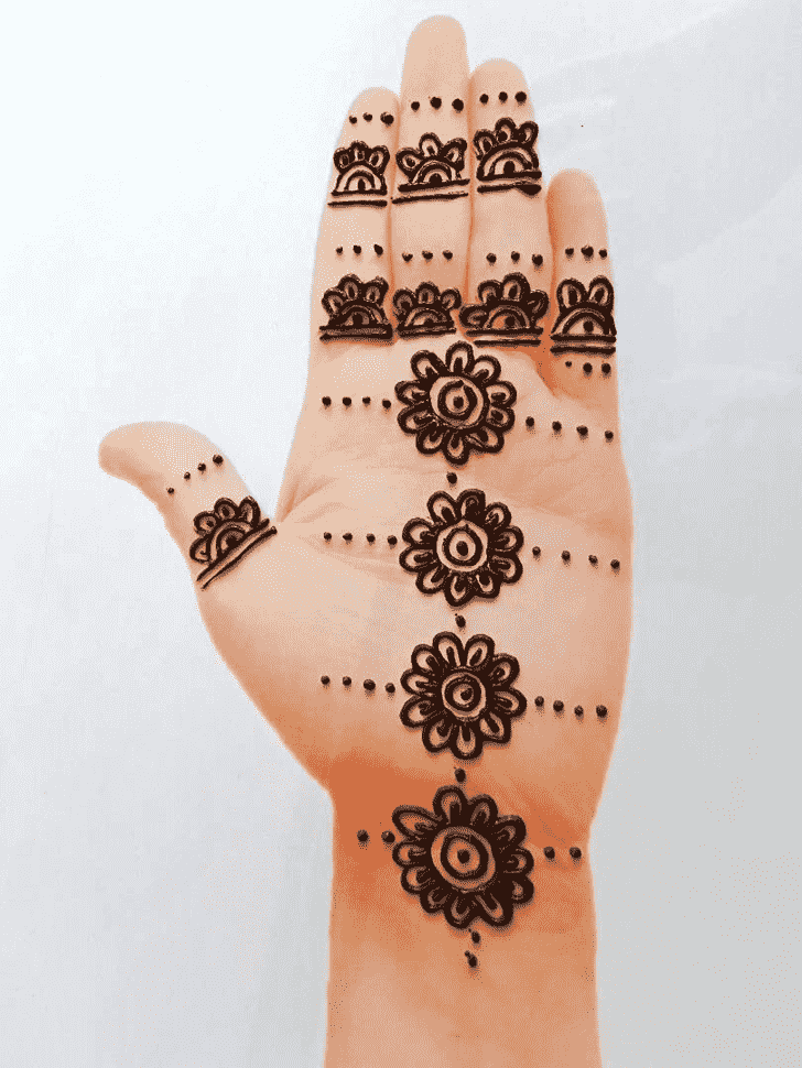 Arm Front Hand Henna Design