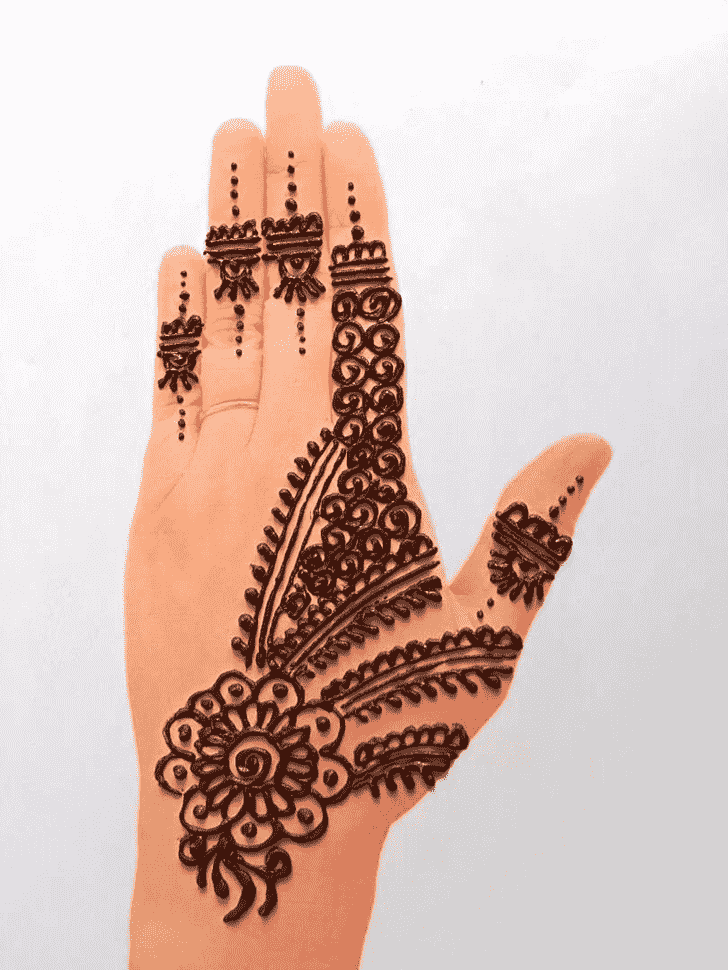 Excellent Front Hand Henna Design