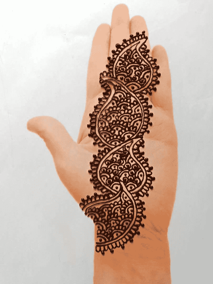 Graceful Front Hand Henna Design