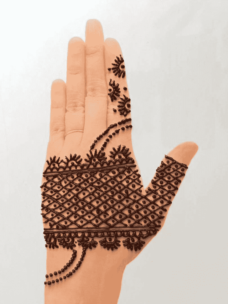 Magnificent Front Hand Henna Design