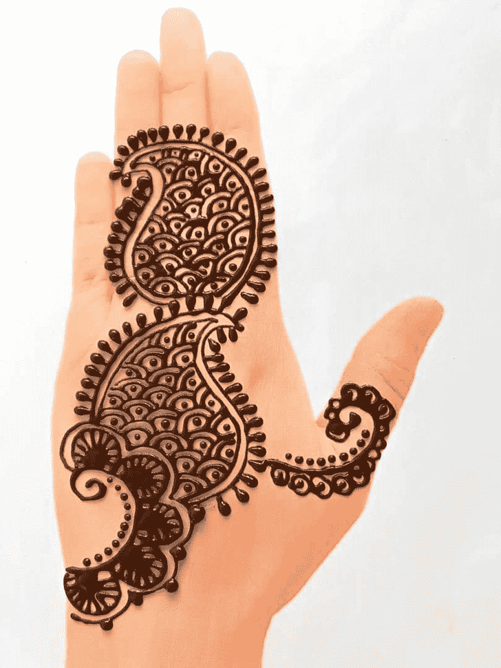 Radiant Front Hand Henna Design
