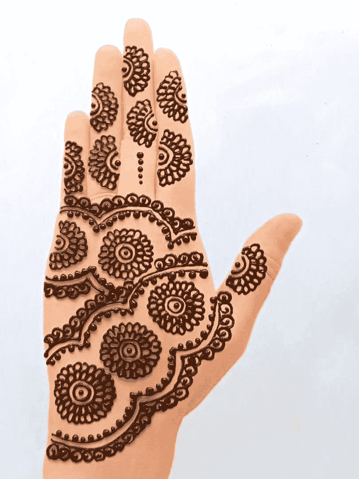 Refined Front Hand Henna Design
