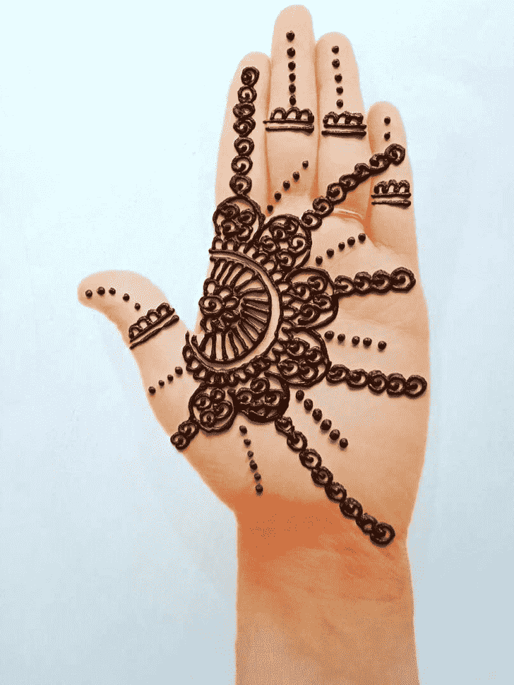 Superb Front Hand Henna Design