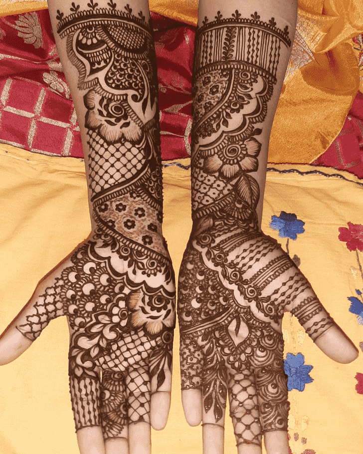 Classy Full Hand Henna Design