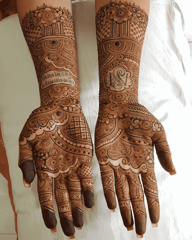 Dazzling Full Hand Henna Design