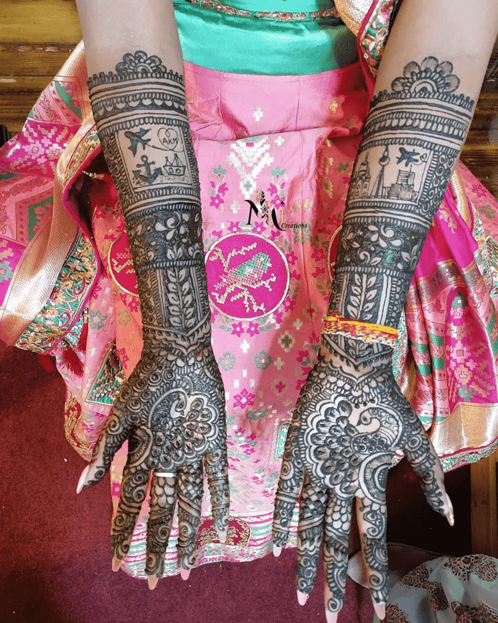 Delicate Full Hand Henna Design