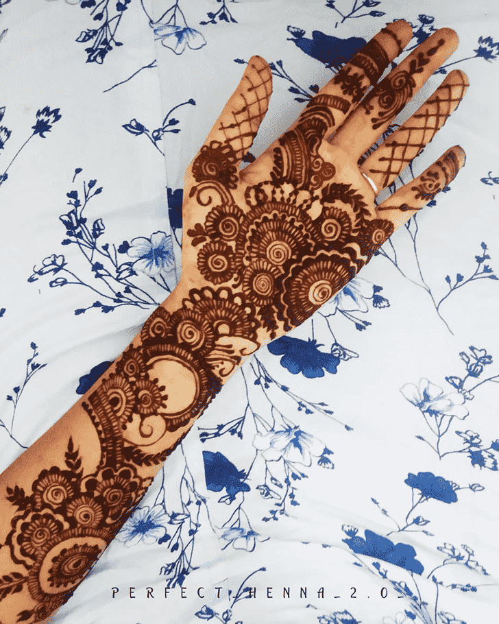Elegant Full Hand Henna Design