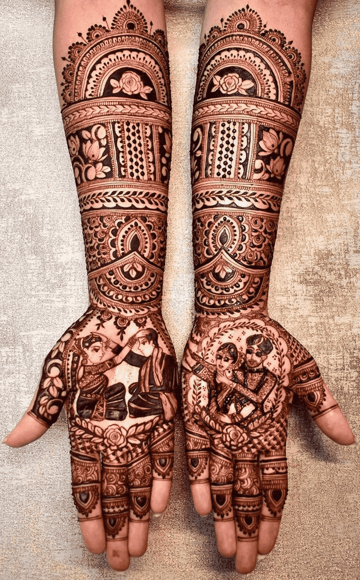 Enthralling Full Hand Henna Design
