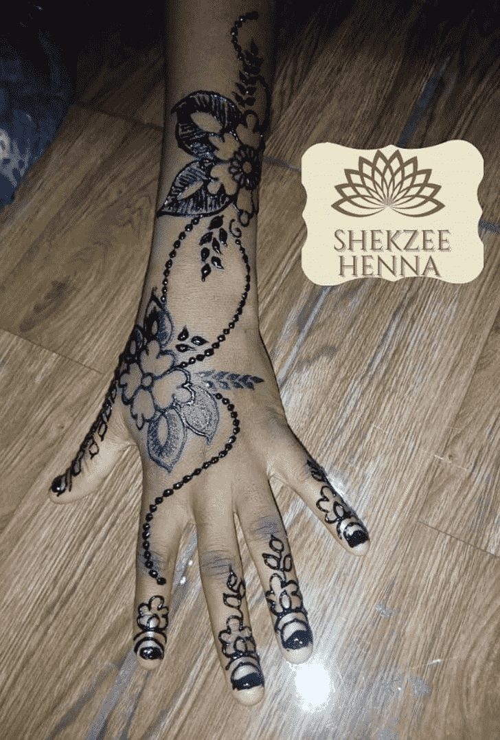 Fair Full Hand Henna Design