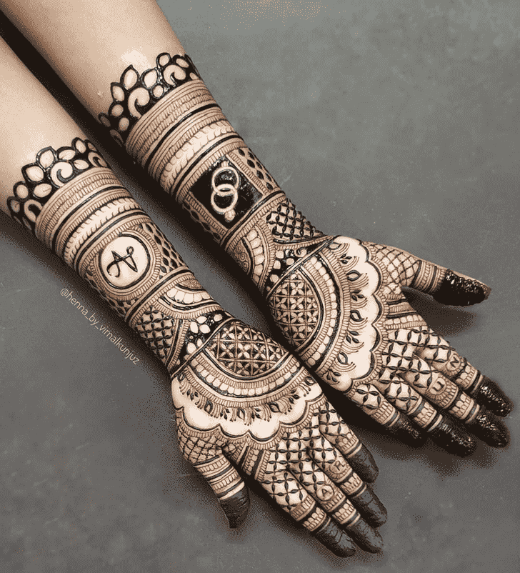 Mesmeric Full Hand Henna Design