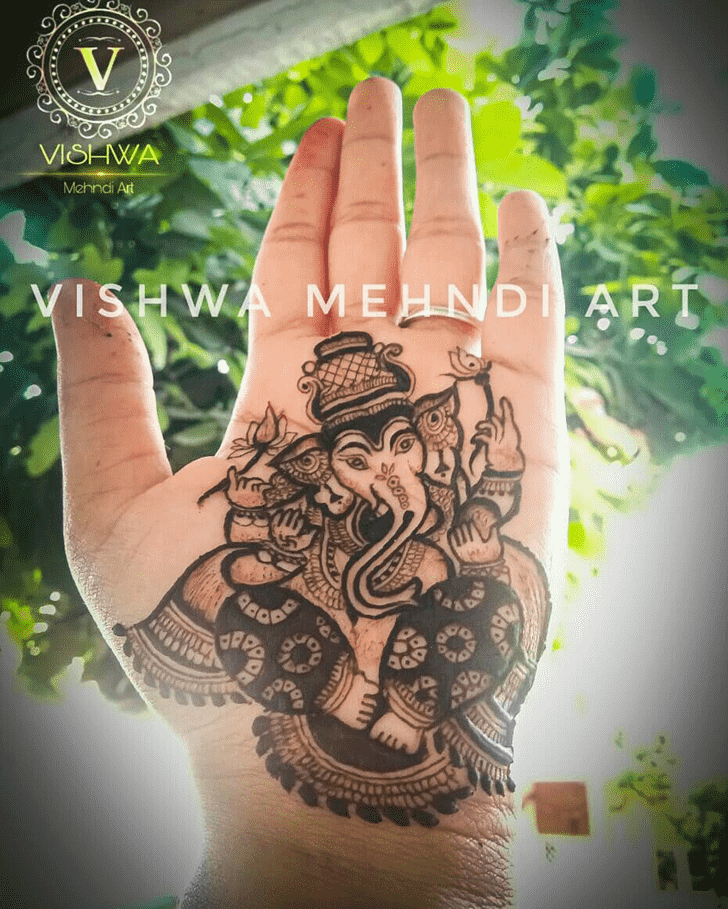 Adorable Ganesh Chaturthi Henna Design