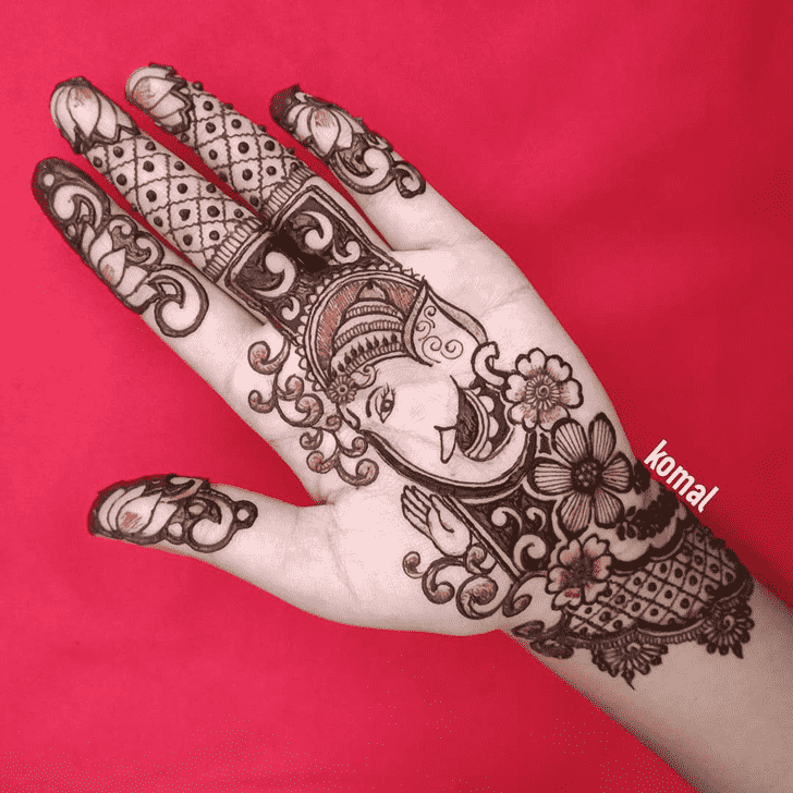Angelic Ganesh Chaturthi Henna Design
