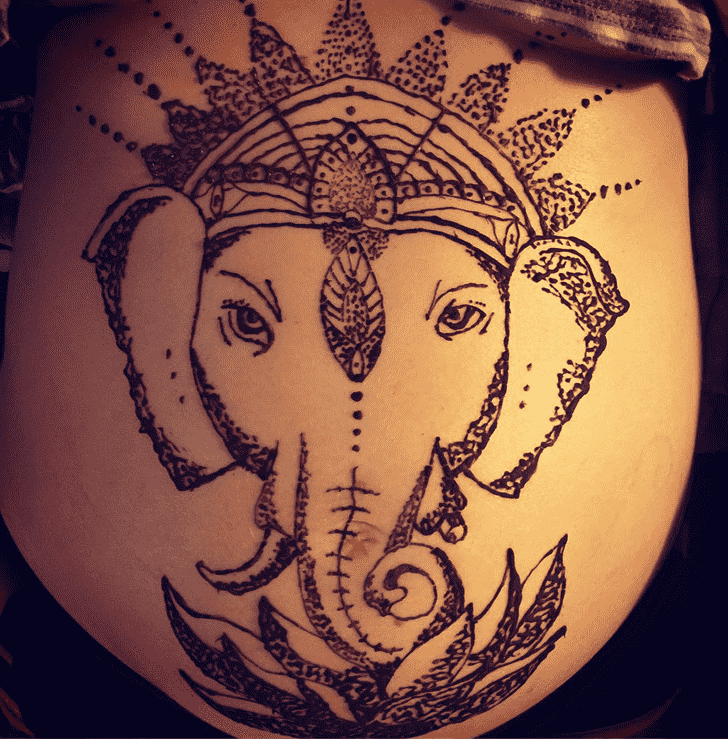 Appealing Ganesh Chaturthi Henna Design