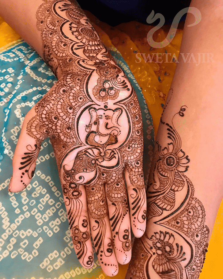 Appealing Ganesh Henna Design