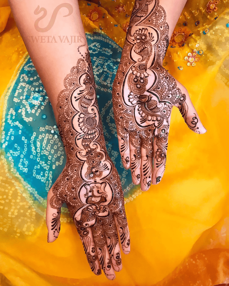 Beautiful Ganesh Henna Design