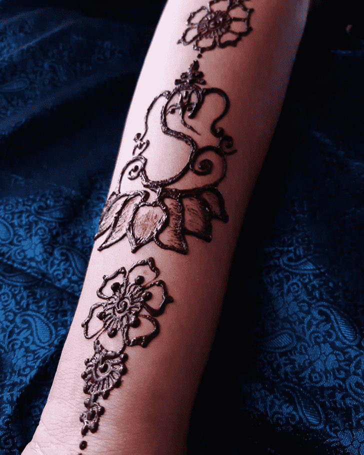 Charming Ganesh Henna Design